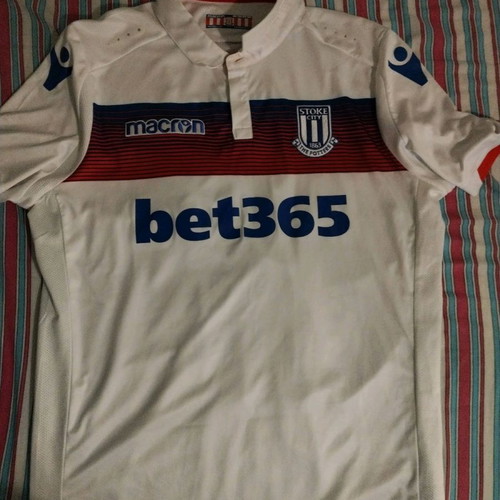 Stoke City football shirt used, size Medium, away kit