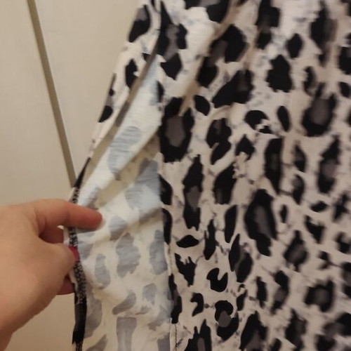 Maxi dress new Shein white black with leopard slit