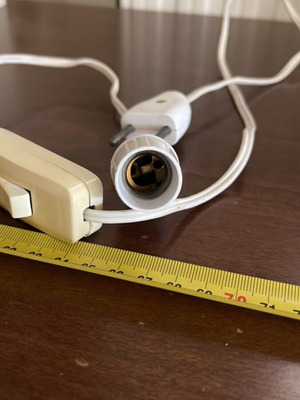 Cable with switch and E14 socket used, 90cm length