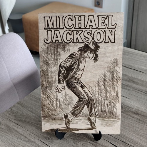 Michael Jackson wooden handmade image new