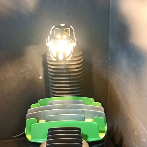 Handmade lamp made of aluminum, custom order