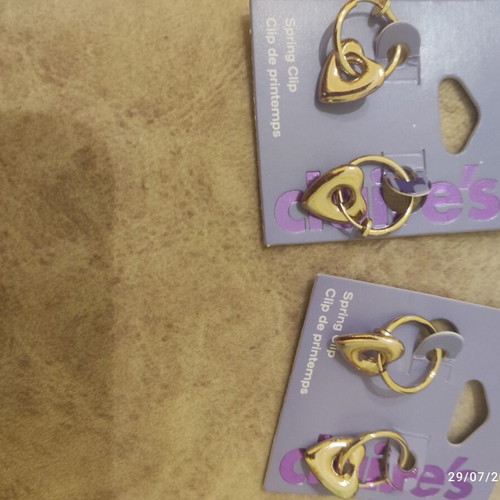 Claire's earrings set 2 new pairs gold color