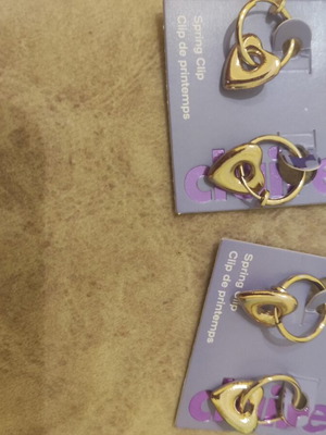 Claire's earrings set 2 new pairs gold color
