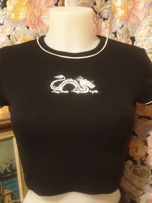 Bershka top size S black elastic fabric like new