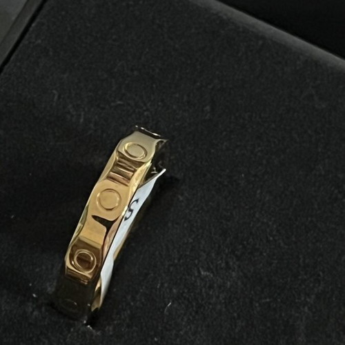 Ring new, gold-tone stainless steel with modern design