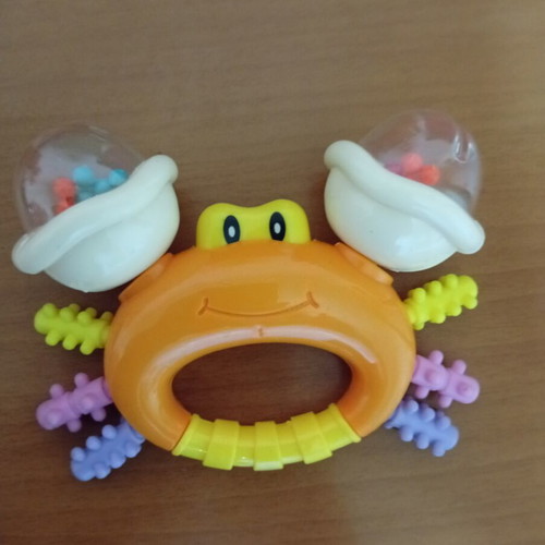 Baby Teether Crab like new with rattling claws