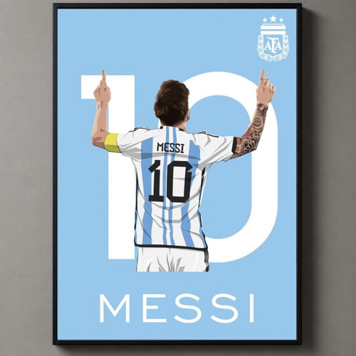 Messi framed poster 30x40cm new