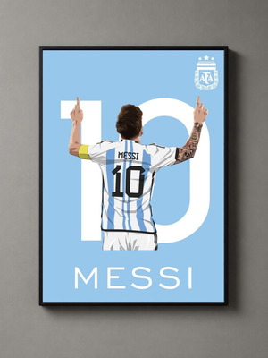 Messi framed poster 30x40cm new