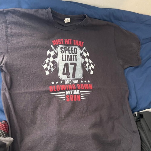 T-shirt Tae Fruit of the Loom used, size XXL, black with old school print