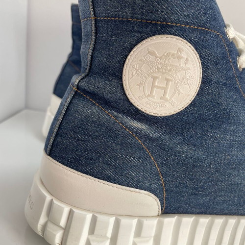 Hermes denim Climb sneakers used, size 42, blue
