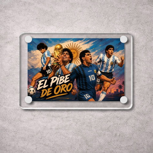 Maradona Legacy World Cup Acrylic Fridge Magnet new