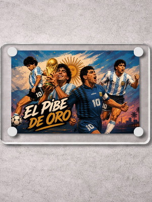 Maradona Legacy World Cup Acrylic Fridge Magnet new