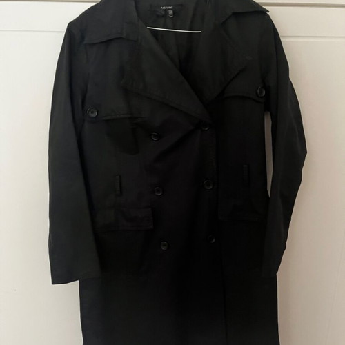 Zara trench coat XL black lined without belt
