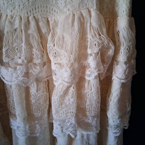 Vero Moda mini women's dress with lace like new, beige