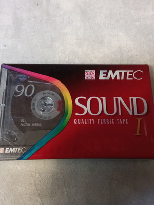 Emtec Sound I 90 audio cassette new, sealed from 1980s-1990s