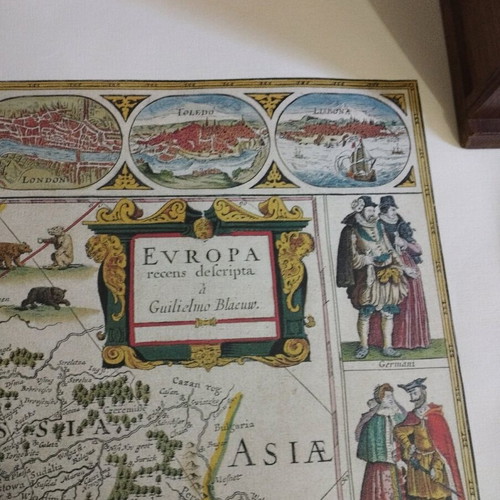 Vintage Hammond Europe map print like new