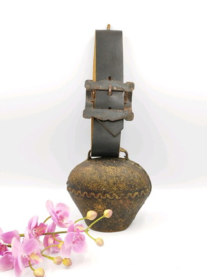 Original large old Swiss cowbell used