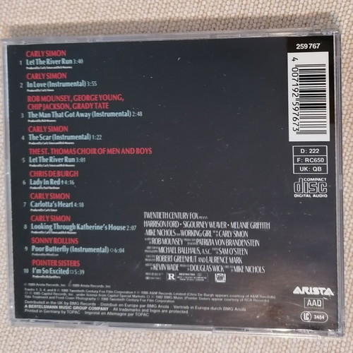 Working Girl Original Motion Picture Soundtrack CD like new