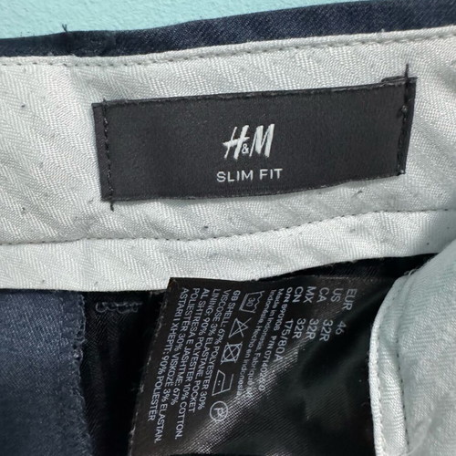 H&M Slim Fit Men's Suit Blue Used, Jacket and Trousers