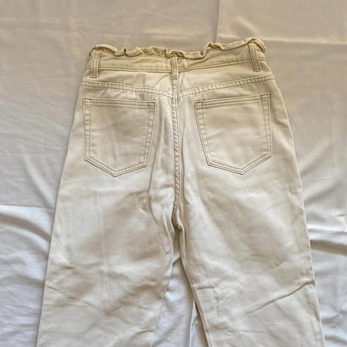 Boho flare jeans like new, high waist, Shein, beige and brown