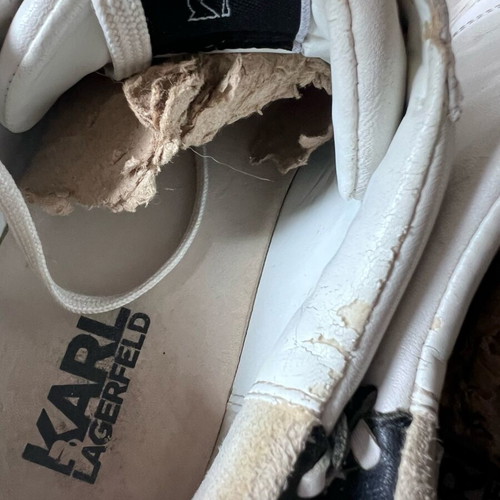 Karl Lagerfeld trainers used, size 40, black and white