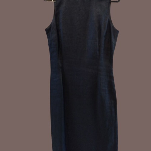 Zara classic midi dress like new black with square stones neckline
