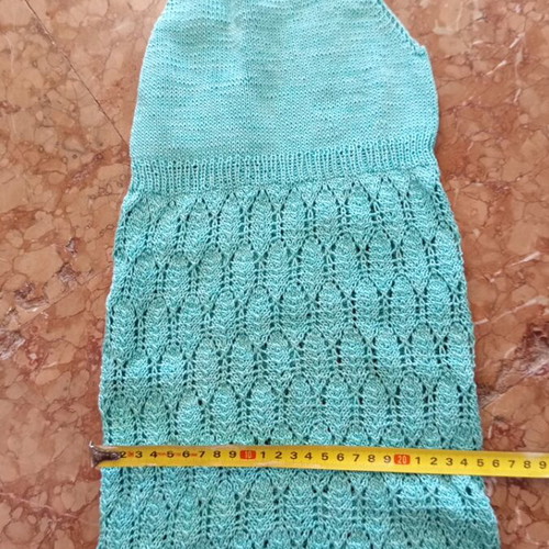 Handmade cotton children's dress turquoise, new, age 2