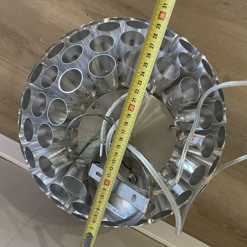 Aluminium Space Age design pendant lamp, 30 cm