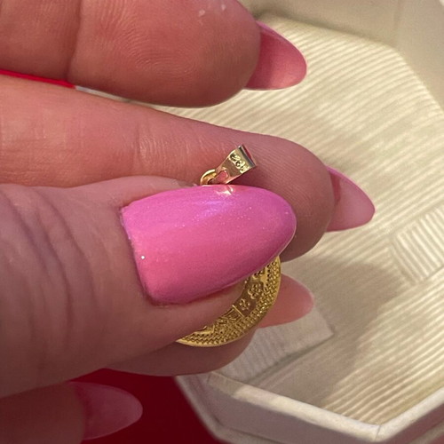 Constantinato pendant used, 14k 585 gold