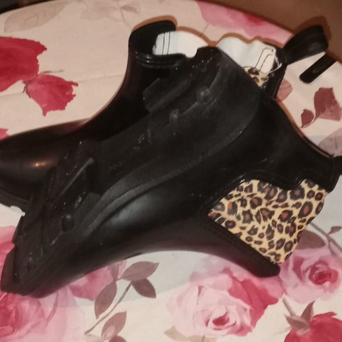 A-Cold-Wall black boots with leopard details, size 40