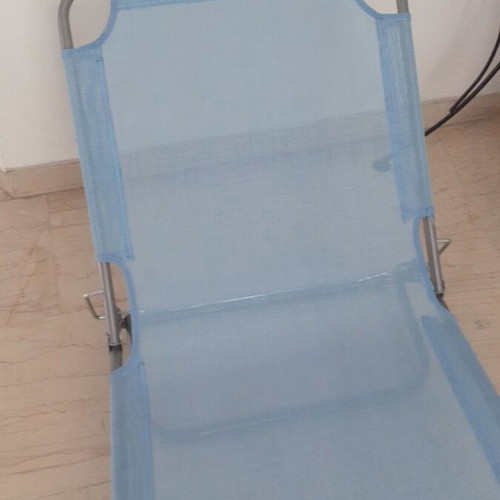 Aluminum sun lounger with adjustable back, new