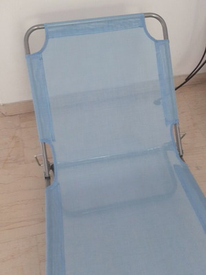 Aluminum sun lounger with adjustable back, new