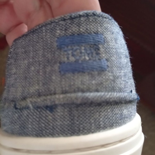 Toms Curver Boys' Shoes Size 36.5 Like New Blue Moccasins