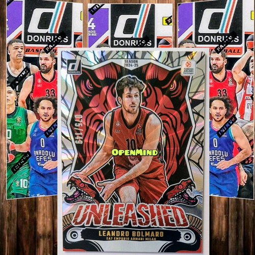 Bolmaro Unleashed Silver Lazer Card numbered /149, Armani Milan, Donruss Euroleague 2024-25