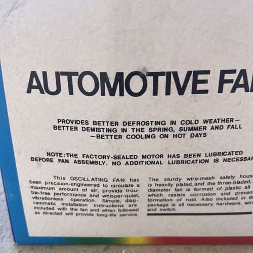 Oscillating vehicle fan new
