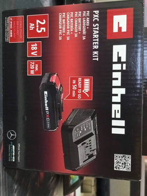 Einhell Σετ Μπαταρία 2.5Ah και Φορτιστής καινούργιο, σφραγισμένη συσκευασία