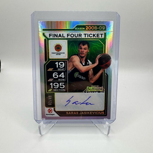 2025-26 Panini Euroleague Contenders Final Four Ticket Saras Jasikevicius autograph like new
