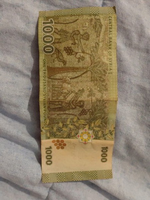 Syrian Pounds 1000 banknote 2013 like new