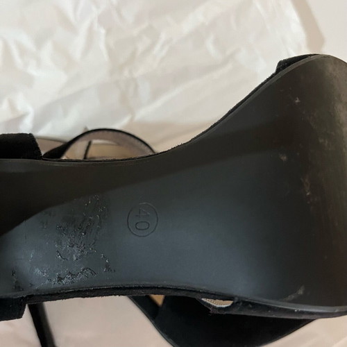 Black suede GoGo Shoes sandal like new, size 39