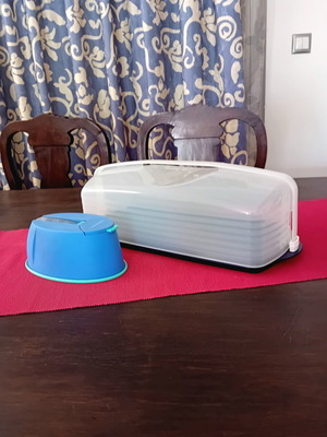 Tupperware storage containers used, pack of two pieces