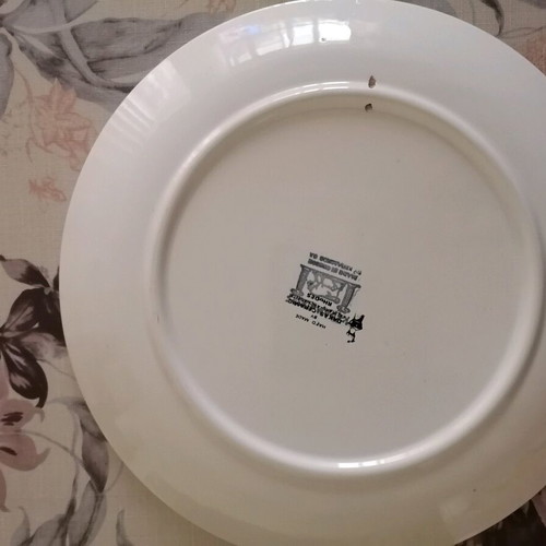 Ceramic wall plate used with gold details