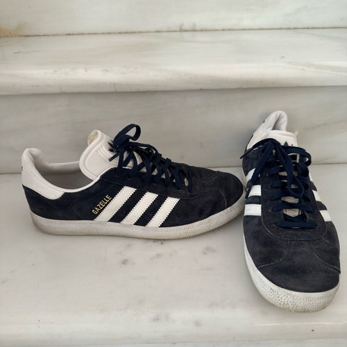 Adidas Gazelle men's sneakers used, size 42.5, white and blue