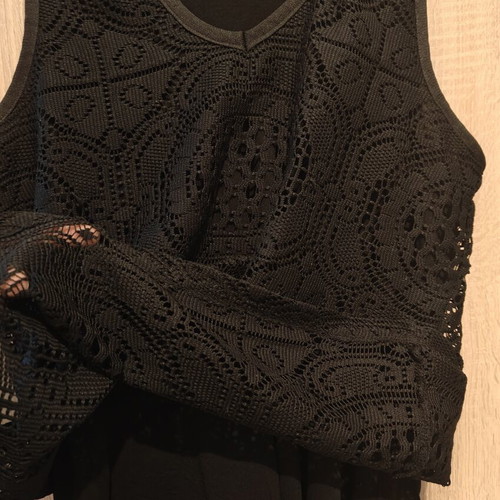 Desigual Crochet Top black used, size L