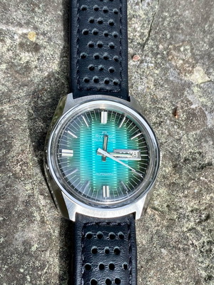 Rivador Vintage automatic watch new, green dial, stainless steel