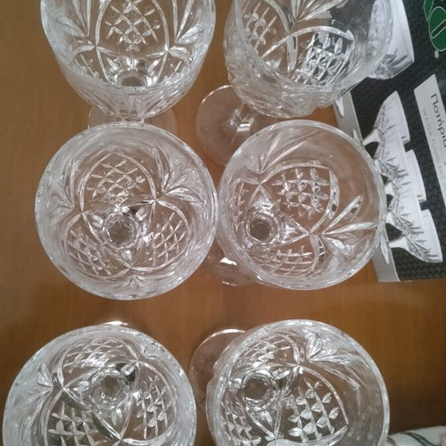 Glass water tumblers set new, 6 pieces