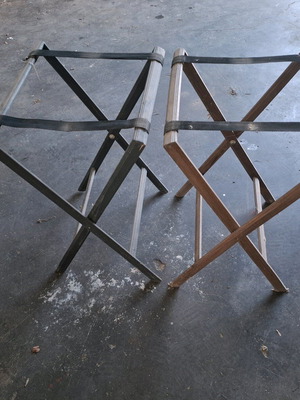 Serving tray stand used