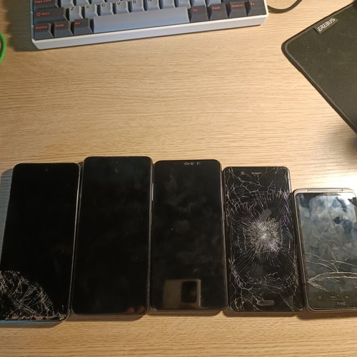 Mobile phones for parts used, Motorola, Poco X3 Pro, Redmi Note 5, Nokia, HTC
