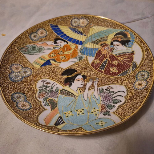 Satsouma Japan plate 25 cm 19th century like new