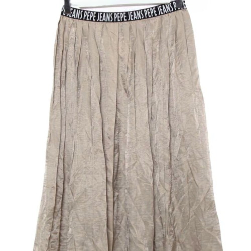 Pepe Jeans skirt like new with iconic elastic sandy colour satin finish