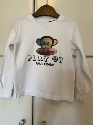 Paul Frank long-sleeve cotton shirt like new, size 2 years, white